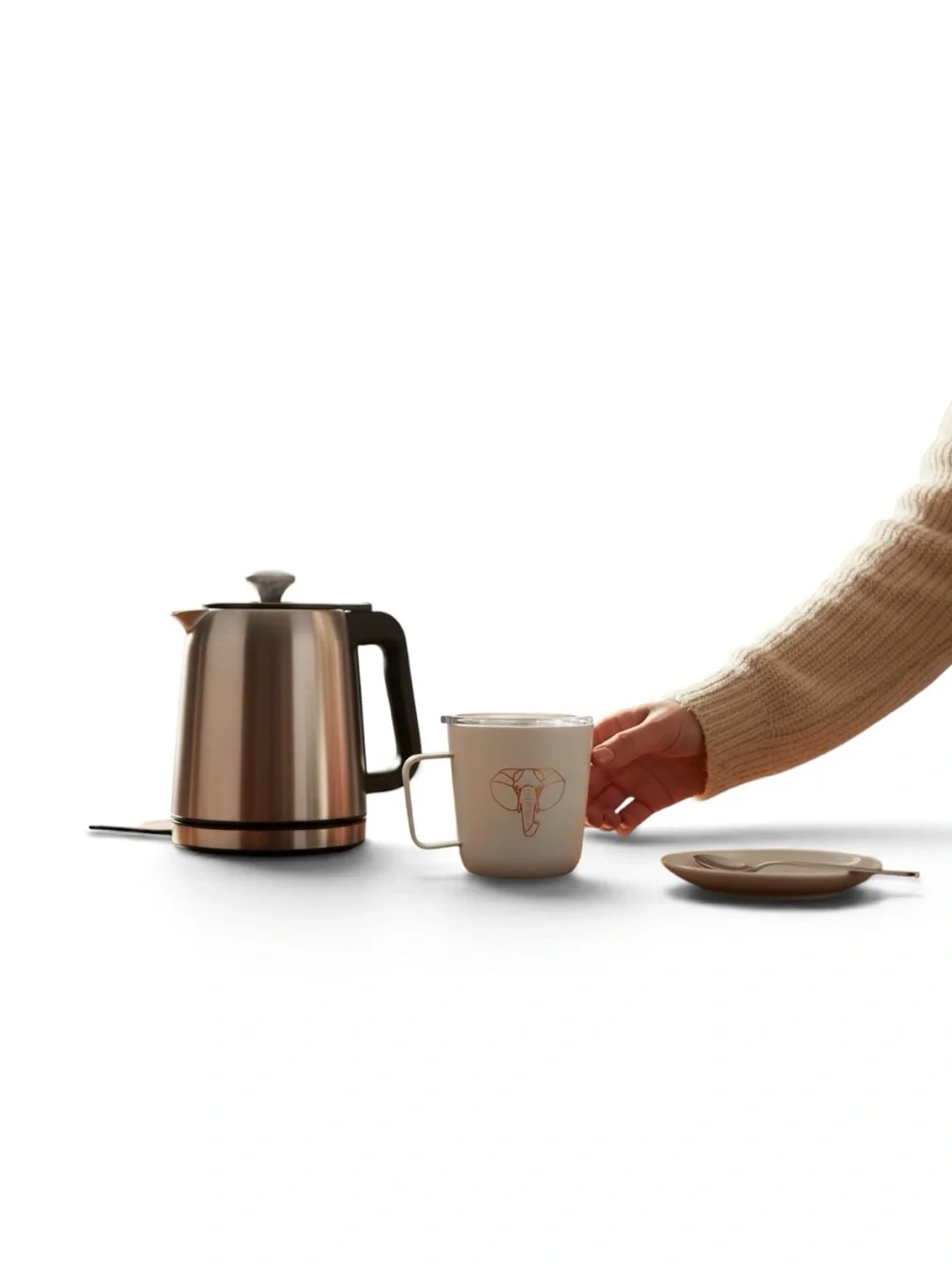 Sseko White Together Coffee Travel Mug